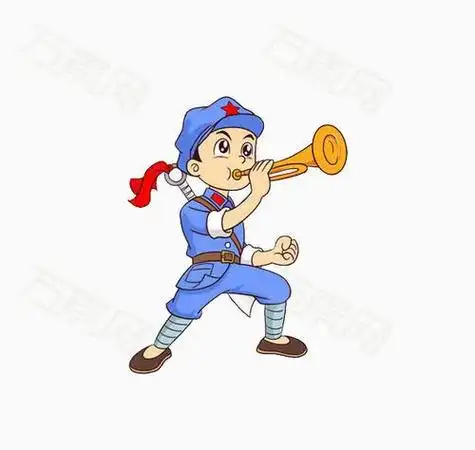 八路军敬国旗的样子简笔画