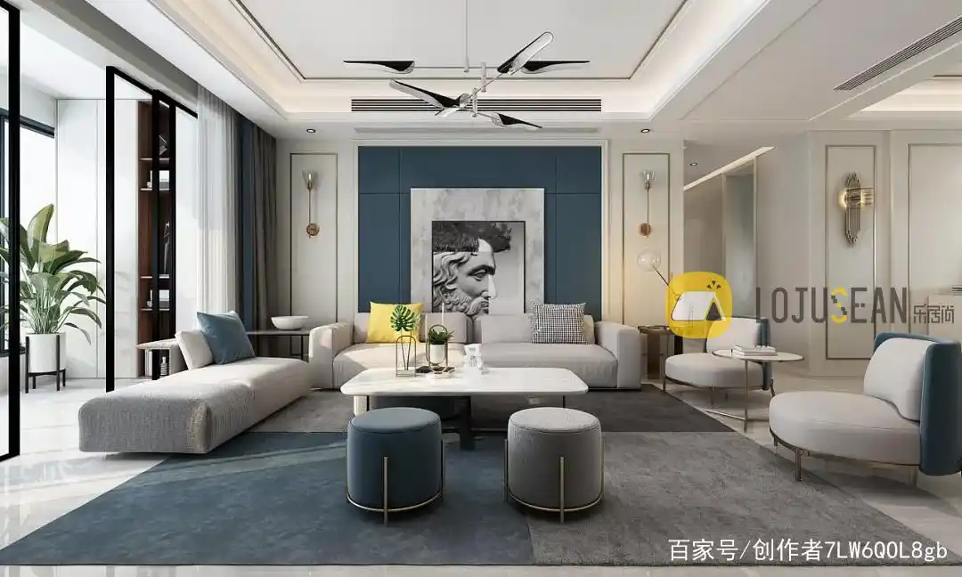 四川乐居尚家居,5款落地现代轻奢风格电视墙设计