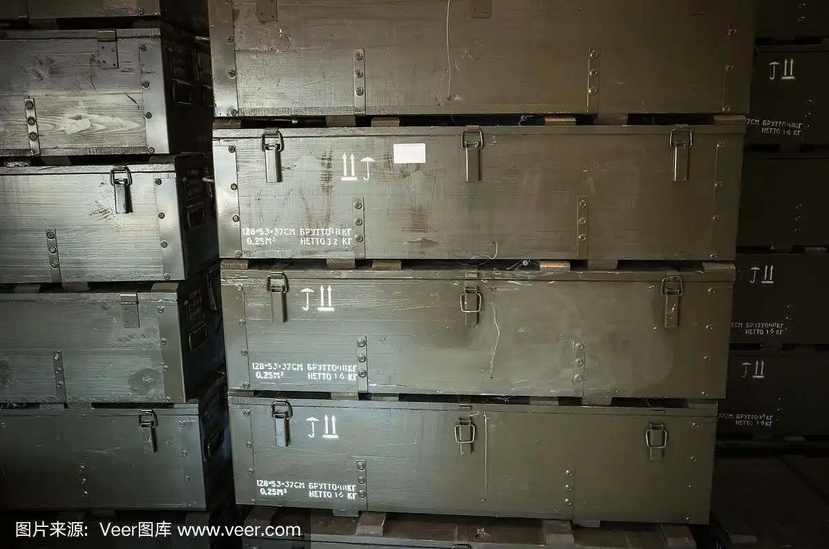 军火,绿色,木制,盒子,暗色