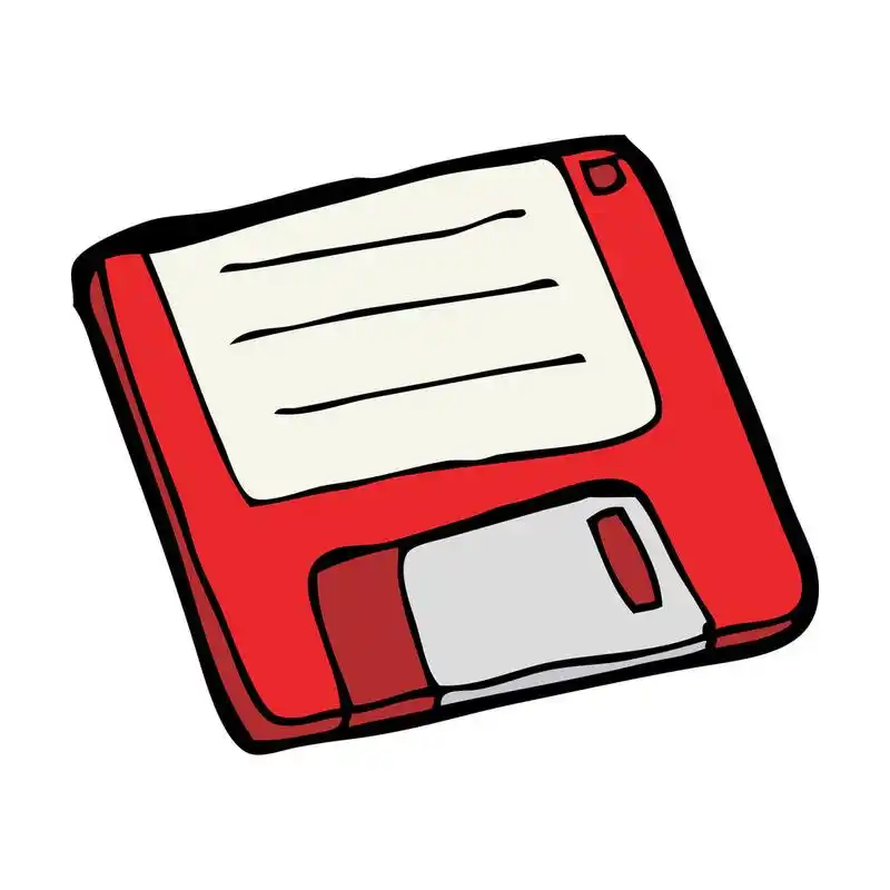 卡通旧计算机磁盘,卡通旧计算机磁盘