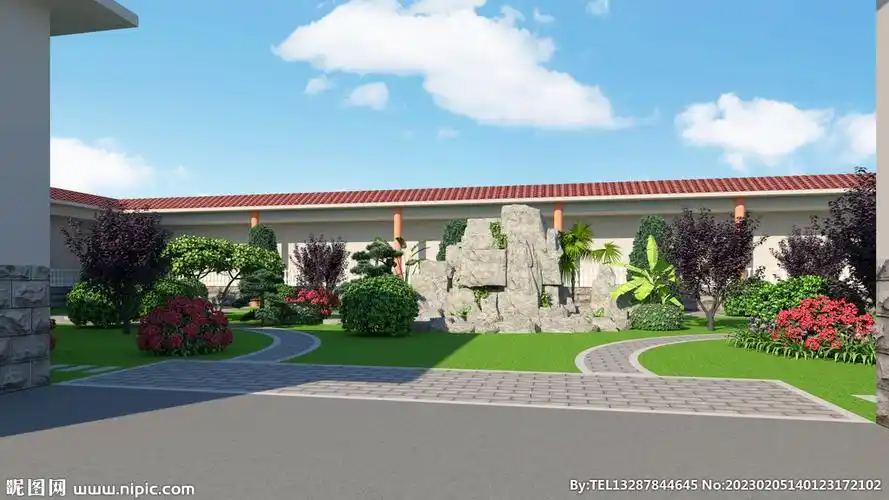 公司院子绿化设计案例效果图