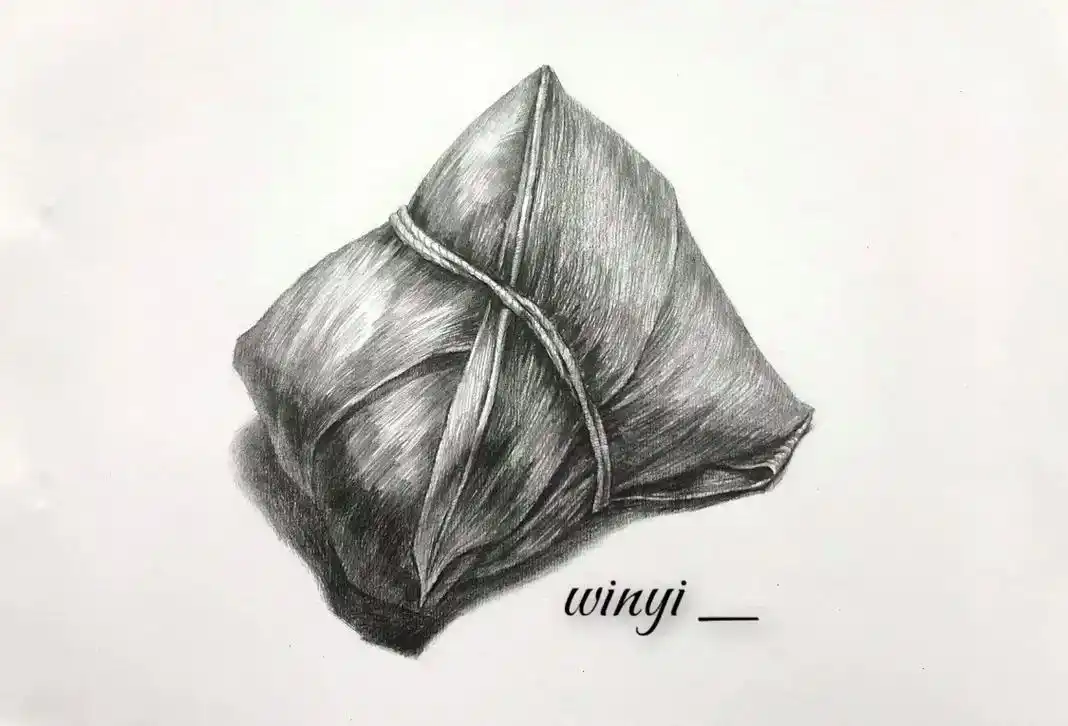 画个粽子吧!#素描 @dou 上热门 @dou 小助手 - 抖音