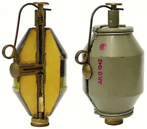 其实二战德军大量装备无柄手榴弹,主要是m39卵形手榴弹(eihandgranate