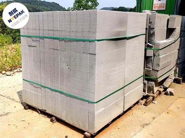 水泥砖和加气块的一整套打包方案,对于从未接触过无托盘打包的砖厂