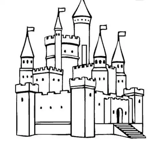一步一步教你画漂亮的城堡简笔画 城堡简笔画