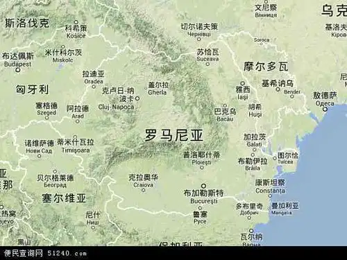 罗马尼亚地形图 - 罗马尼亚地形图高清版 - 2022年罗马尼亚地形图