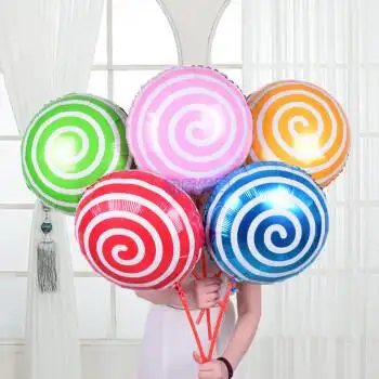 儿童生日布置卡通气球批发 棒棒糖款混发50个