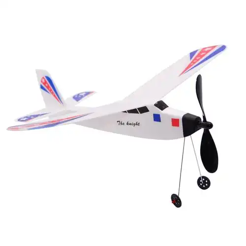 泡沫橡皮筋飞机橡筋动力3d舱身滑翔机闪电闪电战飞机模型