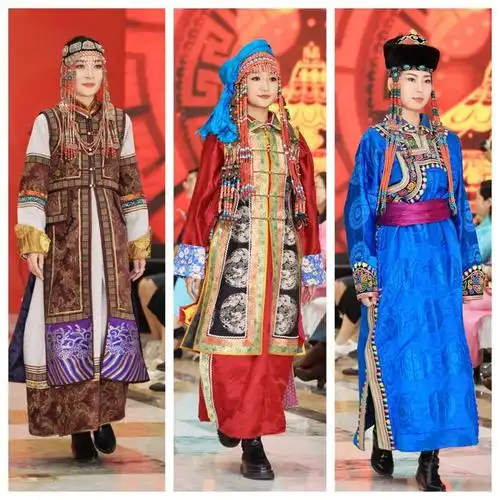 《天边》《驼旅之歌》等悠扬的音乐声,现场展示的传统蒙古族服饰精美