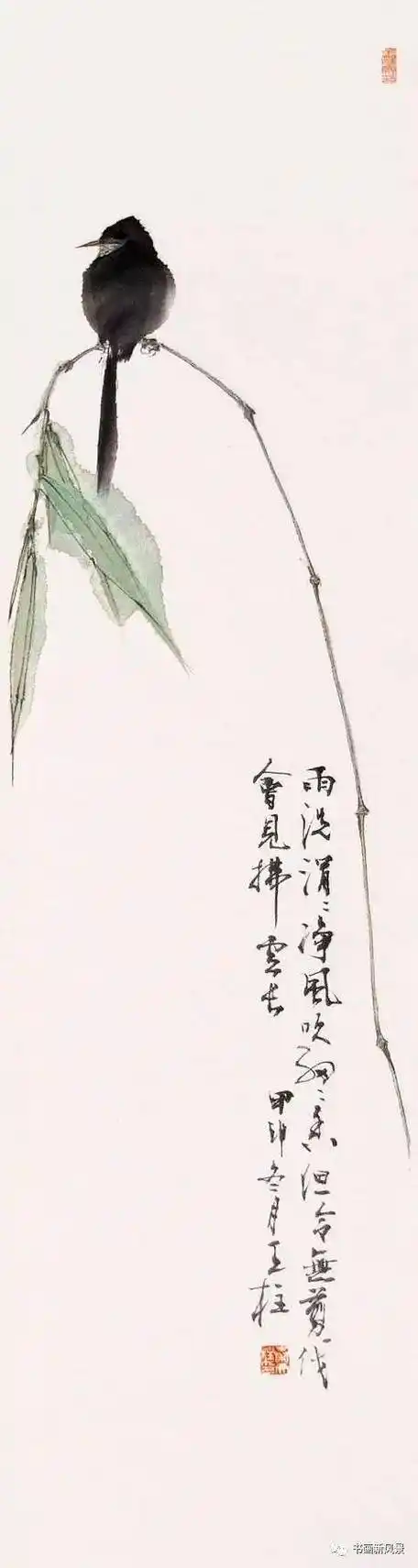 这一组极简水墨画小品大味意境不凡