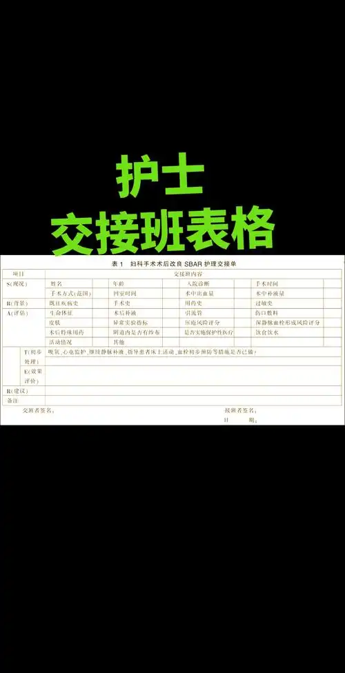 护士交接班:标准高效!