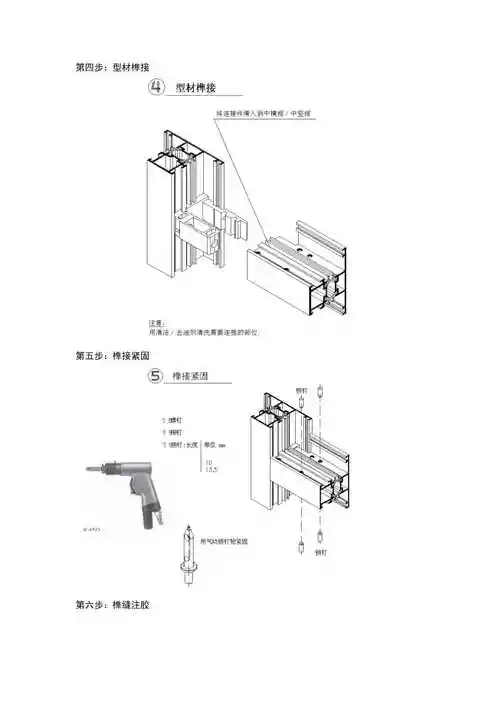 铝合金门窗生产工艺流程