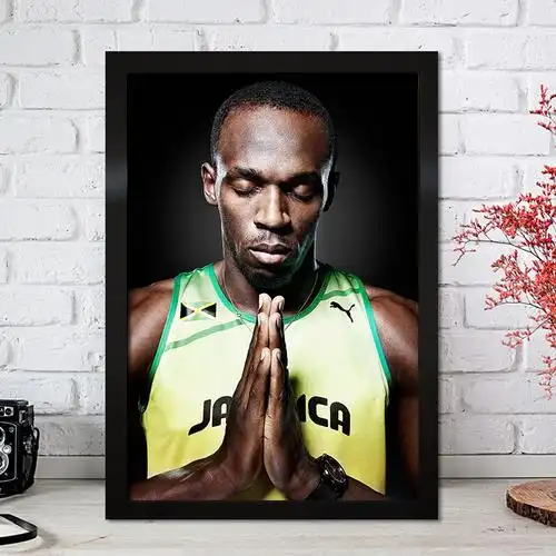 腾圣 博尔特海报bolt跑步百米赛跑短跑田径运动员飞人世界装饰挂画