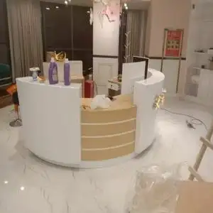 导诊台牙科前台圆形口腔吧台半圆形门诊导医台收银台分诊台接待