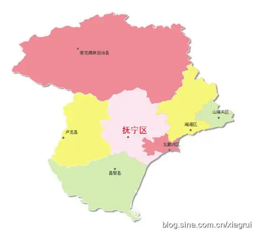 秦皇岛市行政区划图