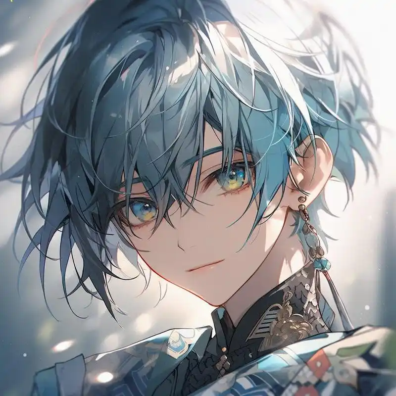 男生头像 | 第十三期 蓝发系列 梦幻纯青 酷 犹如蓝色的微风,轻盈而