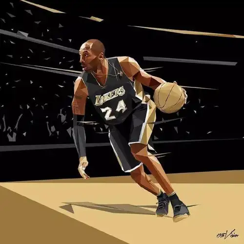 曼巴恒久远钻石切割风格的科比漫画