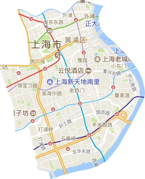 黄浦区电子地图