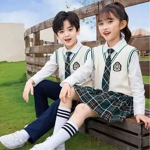 小学生校服套装春秋装幼儿园园服表演服长裤英伦风儿童班服演出服