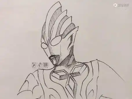 特利迦奥特曼,奥特曼系列线描简笔画