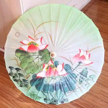 油纸伞 荷花手绘系列伞 收藏送礼礼品伞江南中国风雨伞竹伞 其它颜色
