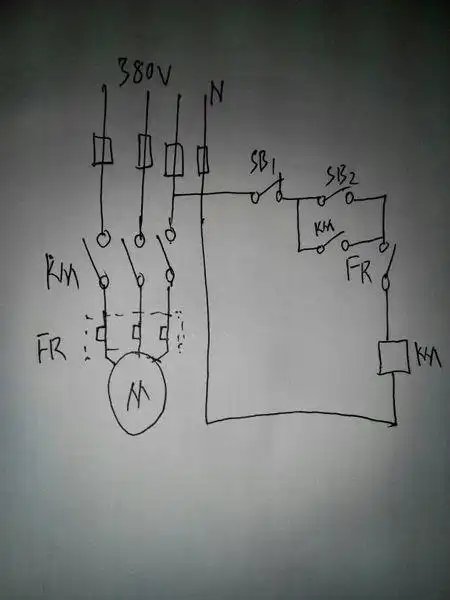 380v气泵220v接触器怎么接有热继电器