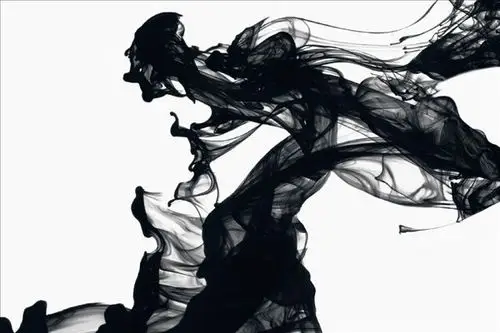 黑色,墨水,水中