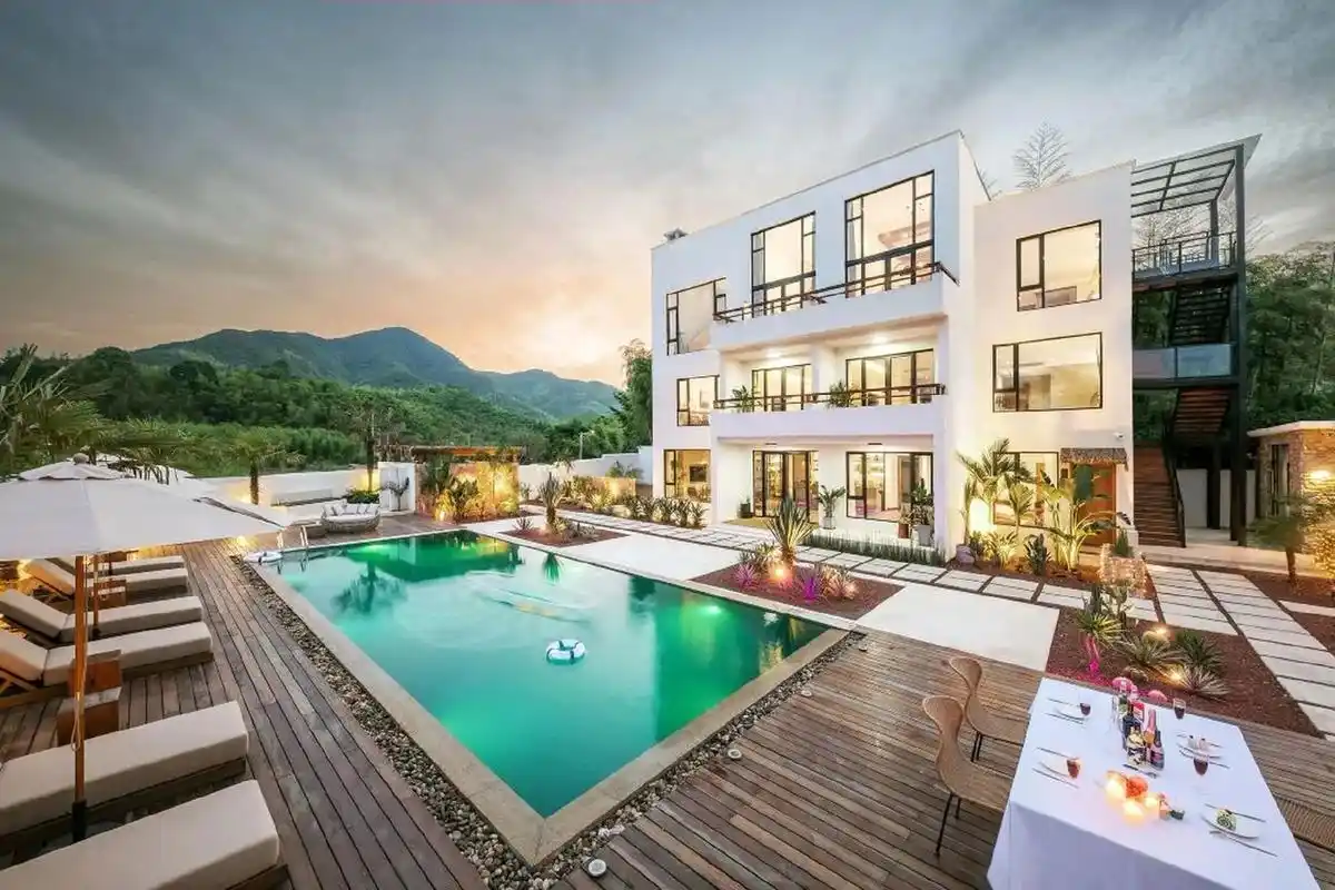 莫干山纯白风网红民宿可采茶挖笋