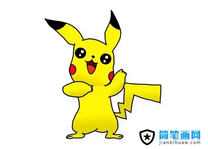 皮卡丘简笔画图片含上色