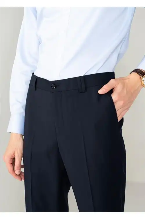 suntek西裤藏青男商务休闲男裤工作上班长裤正装