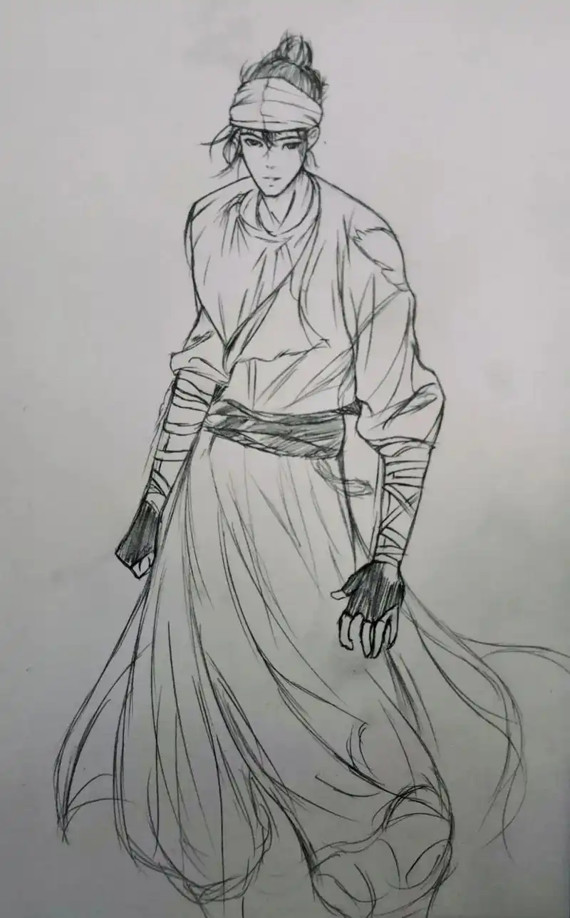 抖音朋友们说画的二郎神.15分钟速写,还有什么想法的欢迎留言 - 抖音