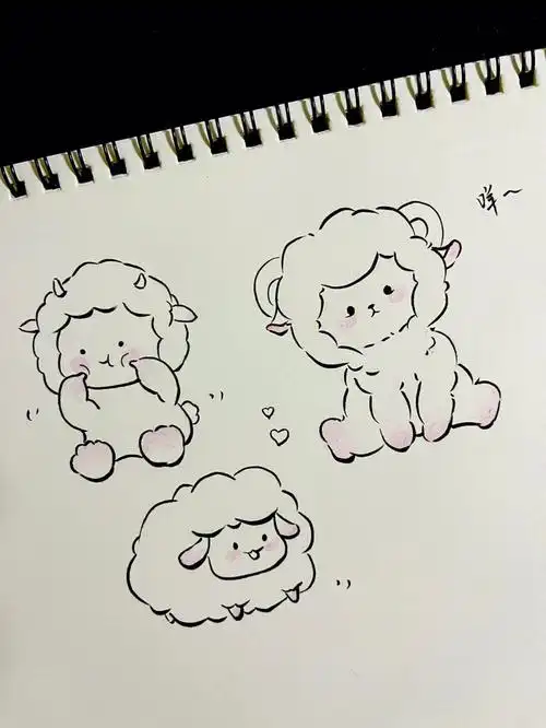 咩咩羊简笔画小羊内附细节