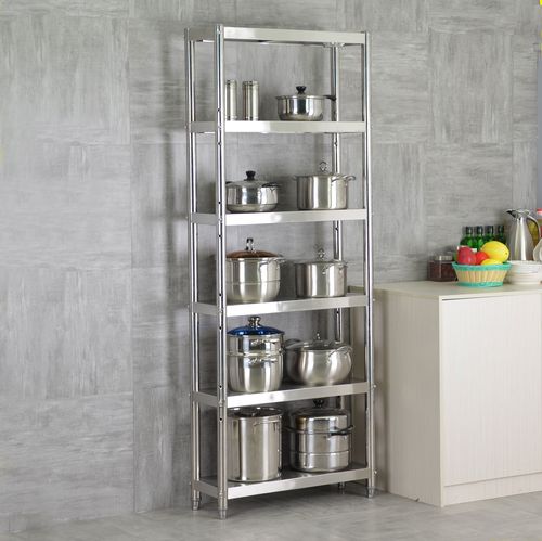 不锈钢厨房置物架30cm微波炉夹缝落地35cm收纳架四层锅架蔬菜架子
