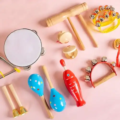 小学奥尔夫音乐打击乐器铃鼓沙锤串套装木鱼响板三角铁打击乐器