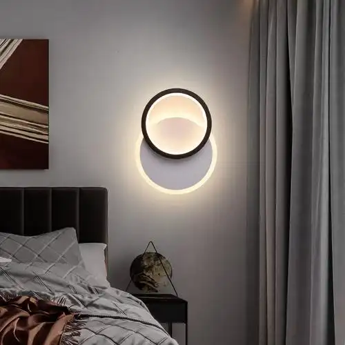 苏宁优购 现代简约卧室床头灯壁灯 北欧创意轻奢楼梯客厅电视背景墙