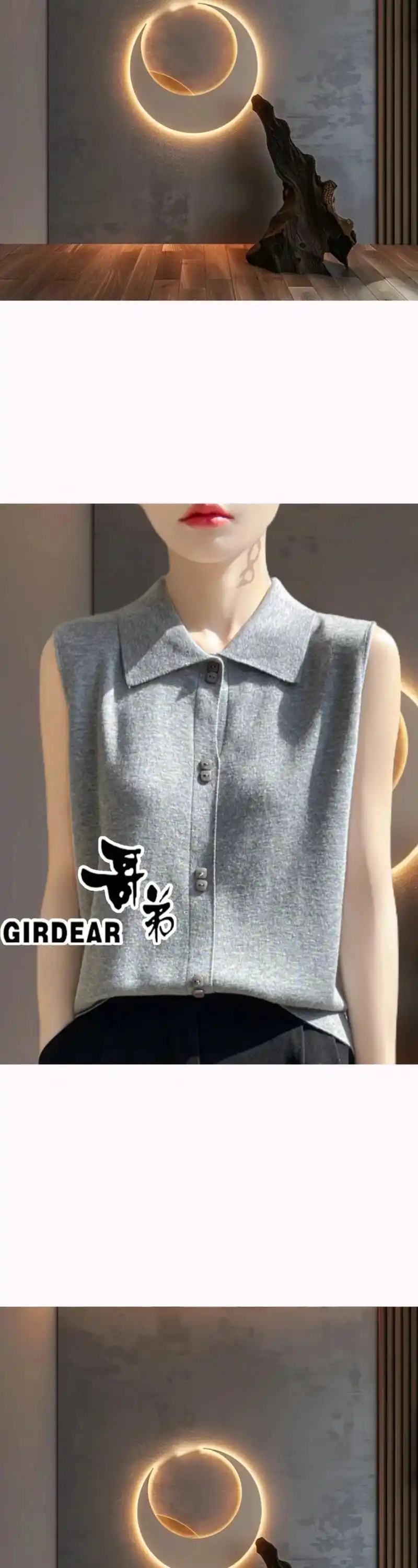 姐妹们～这款哥弟精纺羊毛衫背心,无袖坎肩设计时尚百搭又不失女人味