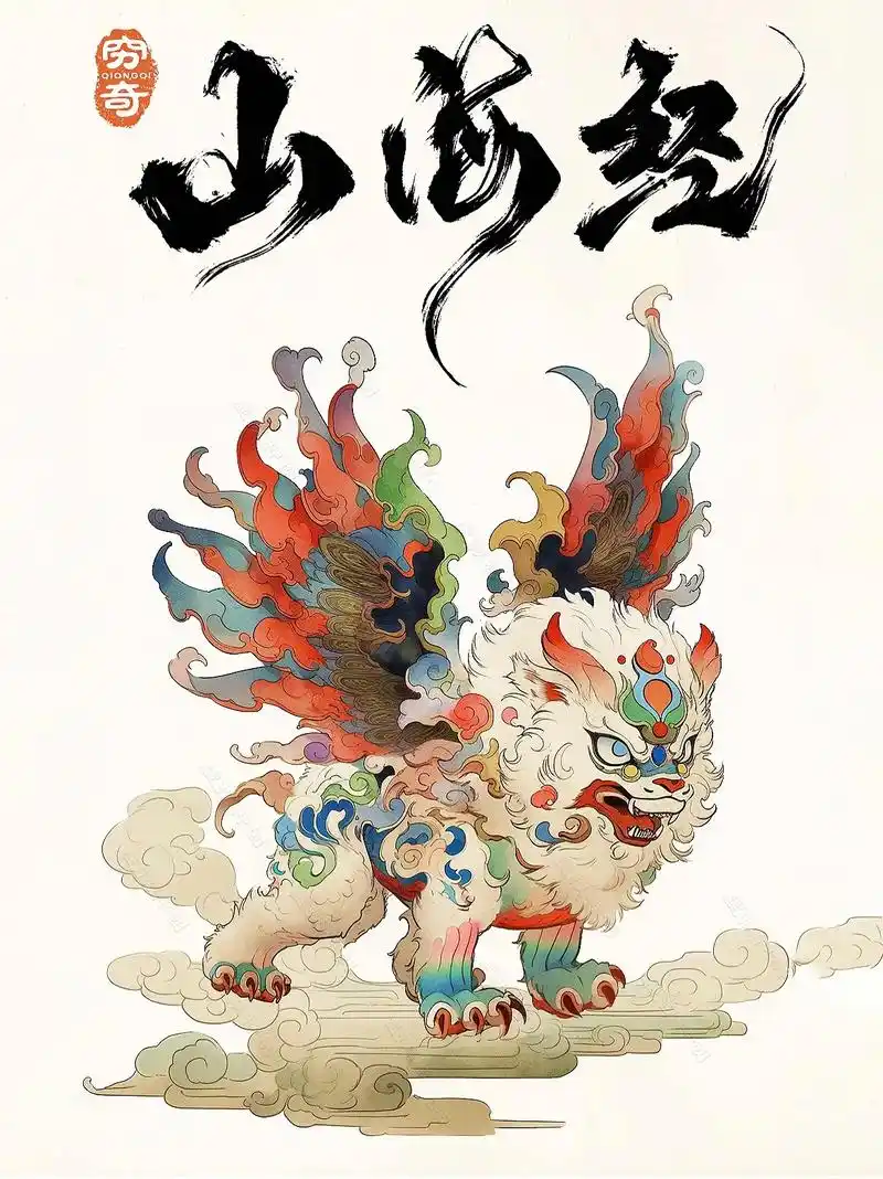 『穷奇』幼年体,山海经四大凶兽之一.#山海经 #上古神兽 # - 抖音