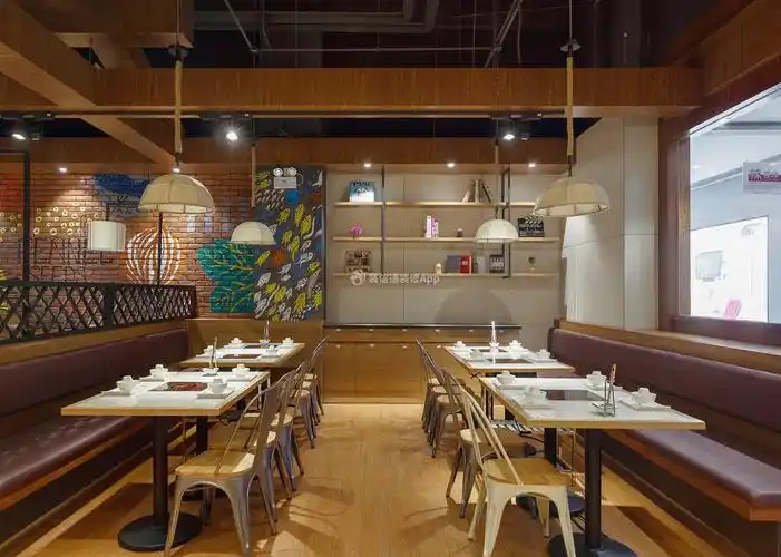 餐饮饭店混搭风格装修设计图_装信通网效果图