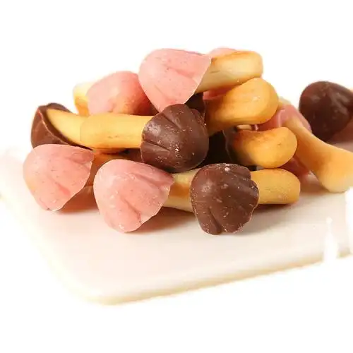 好丽友蘑古力48g10盒整箱牛奶巧克力曲奇黄油味蘑菇饼干儿童零食