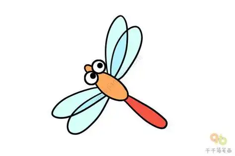 小蜻蜓简笔画 荷叶上的小蜻蜓简笔画