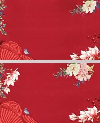 名片红色中国风名片背景素材