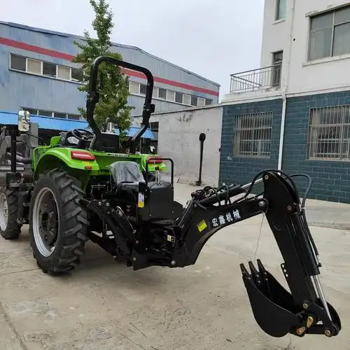 带推土铲四轮拖拉机 四驱拖拉机 1604带前铲后挖出口-阿里巴巴