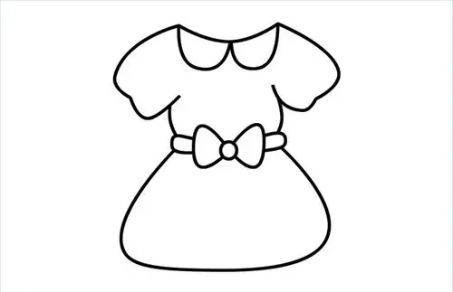 简单的小裙子简笔画画法和步骤_简笔画 - 搜图案网