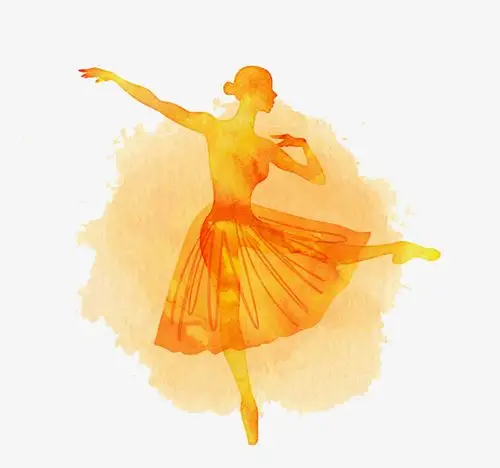 水彩舞者免抠素材免费下载_觅元素51yuansu.com