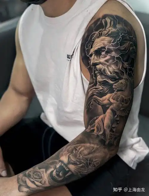 写实花臂纹身图案