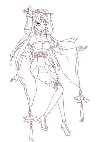 貂蝉简笔画貂蝉简笔画彩色画法貂蝉简笔画步骤图解教程王者荣耀貂蝉简