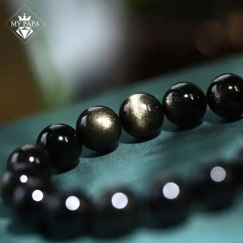 手链mypapa实现目标天然双眼金曜石银曜石项链情侣手链