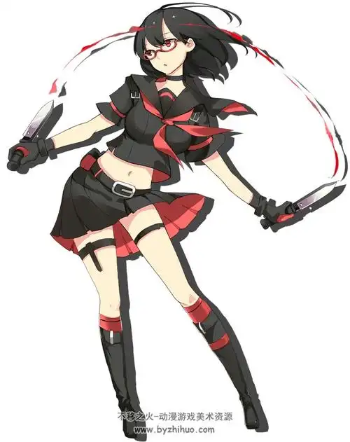 战场双马尾角色立绘头像切图合集