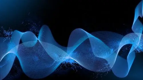 抽象的蓝色波浪 壁纸 - 1920x1080 全高清