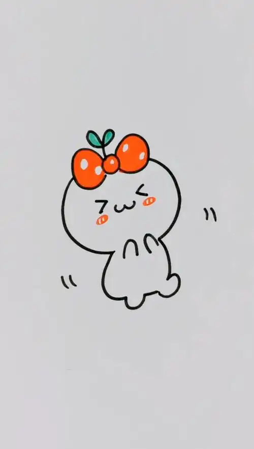 简笔画画个快乐的团子